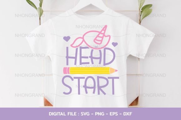 Head Start Svg, Pencil Unicorn School: A Creative Tool for Back to School