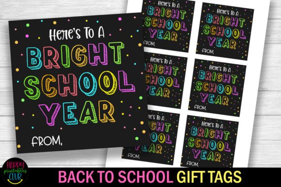 Here's to a Bright School Year Gift Tags