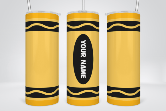 Revolutionizing Personalization: The Crayon Add Your Own Name Tumbler Wrap and SEAMLESS Yellow Crayon Tumbler Wrap in the Digital Age